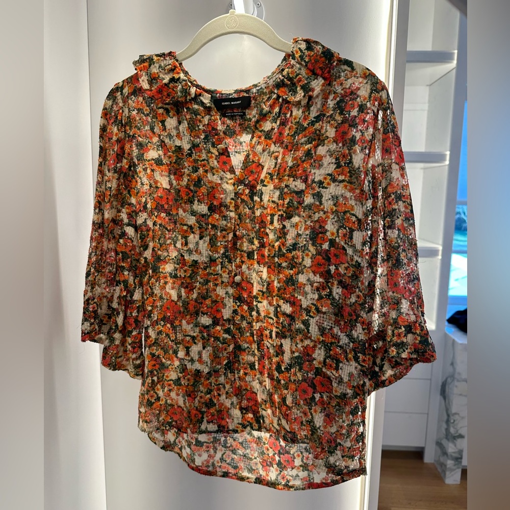 Isabel Marant Floral Blouse Top in size 34